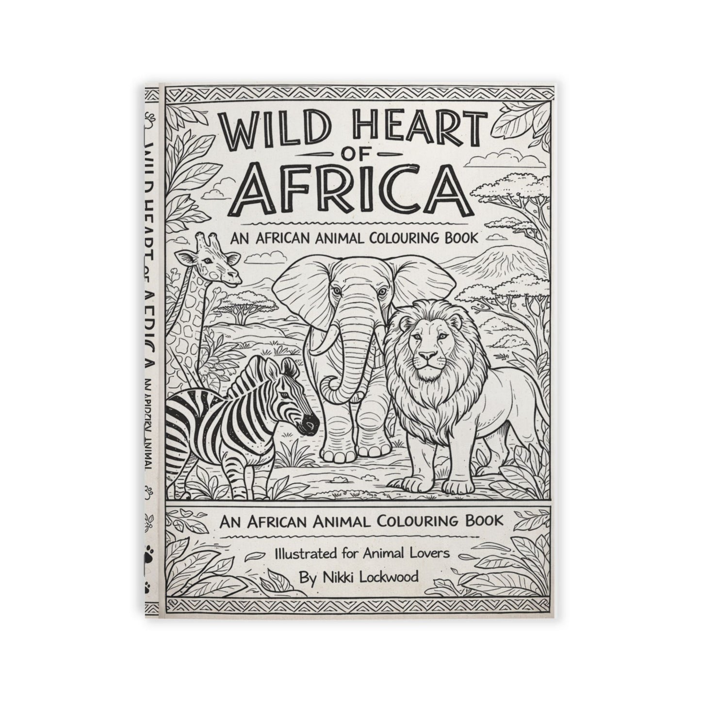 African Wildlife Kids Colouring Book
